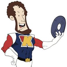 Kremmen holding an LP